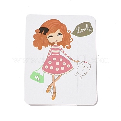 Cartes d'affichage de pince à cheveux en papier rectangle&nbsp;CDIS-C004-03H