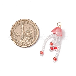 Подвески из стеклянных бусин в виде медуз&nbsp;PALLOY-MZ00707-02