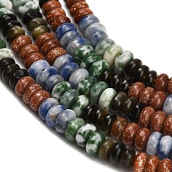 Colliers de perles en jaspe naturel à taches vertes et bleues&nbsp;GG-CBA1E0E-01A