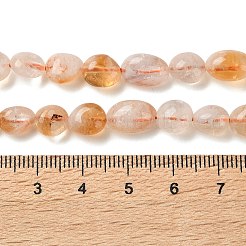 Нити из нагретых натуральных цитриновых бусин&nbsp;G-C268-A06-8x10mm