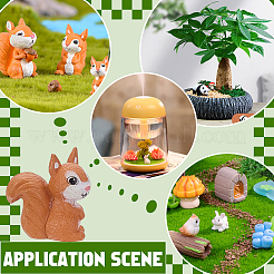 50 шт. декоративных фигурок из смолы в виде белки&nbsp;DJEW-ME0001-04