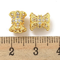 Placcatura a cremagliera in ottone micro pavé di perle di zirconi trasparenti&nbsp;KK-L215-310B-18G01