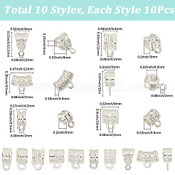100 комплект наконечников для шнура из сплава&nbsp;DIY-SC0029-58S