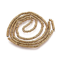 Гальванизировать немагнитных синтетический гематит бисер пряди&nbsp;G-T114-49G