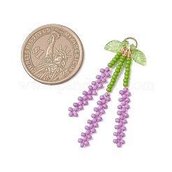 Подвески из лаванды с семенами из стекла&nbsp;PALLOY-MZ01198