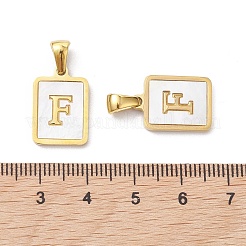 Placcatura ionica (ip) 304 acciaio inossidabile pavé pendenti a conchiglia&nbsp;X-STAS-G327-01G-F