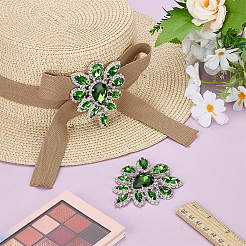 Стеклянные кабошоны со стразами&nbsp;RGLA-FG0001-28S-04