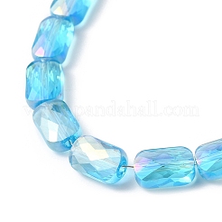 Transparentes perles de verre de galvanoplastie brins&nbsp;EGLA-I017-03-AB03