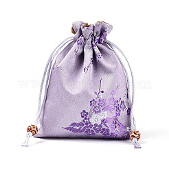 Chinesische Stickerei Satin Turnbeutel&nbsp;ABAG-N009-02A