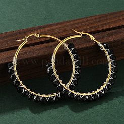 Boucles d'oreilles en perles&nbsp;X-EJEW-JE03830-04