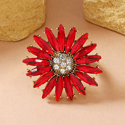 Кольца из сплава со стеклом для женщин&nbsp;OX7798-2