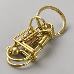 Креативные брелки ручной работы из латуни&nbsp;KEYC-WH0025-067