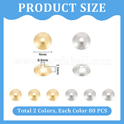 160 шт. 2-х цветные колпачки из нержавеющей стали 304&nbsp;STAS-UN0061-26