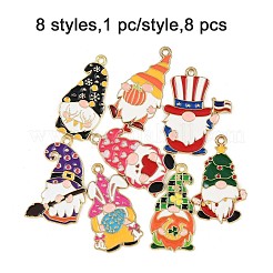 16шт 8 стиля подвески из сплава с эмалью&nbsp;ENAM-FP0003-11