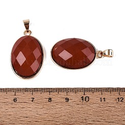 Pendentifs de jaspe rouge naturel&nbsp;G-Q606-92G-07