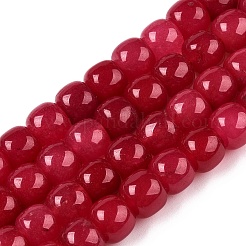 Окрашенные природные белый нефрит бисер пряди&nbsp;G-T138-S14