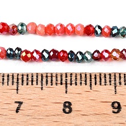 Стеклянные бусины с гальваническим покрытием &nbsp;GLAA-T023-A16-01