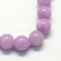 Chapelets de perles de pierres en jade jaune teinte&nbsp;G-R271-10mm-Y09