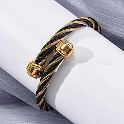 Браслеты-торсионы из нержавеющей стали 304 для женщин&nbsp;BJEW-P310-23MC