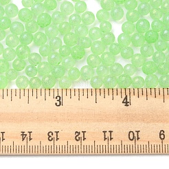 Светящиеся в темноте прозрачные стеклянные круглые бусины&nbsp;GLAA-F124-B09