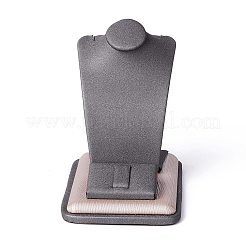Trifoglio in legno con espositori per collane in pelle pu&nbsp;ODIS-F005-01A