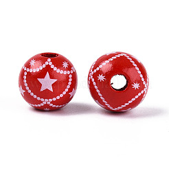 Рождественские бусины из дерева схима&nbsp;WOOD-T032-35E