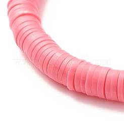 Braccialetto elastico fatto a mano con perline heishi in argilla polimerica&nbsp;BJEW-JB07393