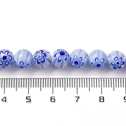 Ручной работы millefiori стеклянные бусины нитки&nbsp;LAMP-G164-05K