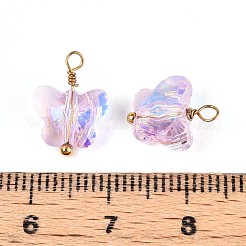 Подвески-бабочки из гальванического стекла&nbsp;STAS-N110-12G