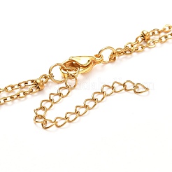 Juego de collares con colgante de piedras preciosas naturales de bala para niñas y mujeres&nbsp;NJEW-JN03670