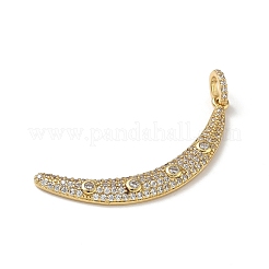 Pendentifs en laiton zircon cubique transparent&nbsp;CU-CBAC53C-03G