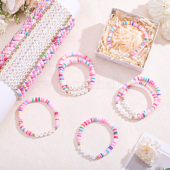 32 pulsera hecha a mano con arcilla polimérica y cuentas acrílicas&nbsp;BJEW-PH02014