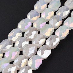 Fili di perle di vetro elettrolitico sfaccettato&nbsp;GLAA-G092-D06