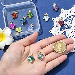 11 шт. 11-х цветная латунь с подвесками из стекла K9&nbsp;KK-CJ0004-07