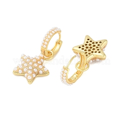 Orecchini a cerchio da donna in vero ottone barocco placcato oro 18k&nbsp;EJEW-S232-02G-03