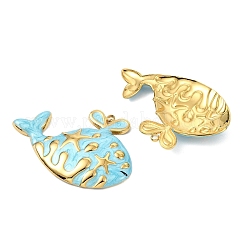 Pendentifs en acier inoxydable émaillé Ocean 304&nbsp;X-STAS-T076-08F-03G