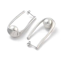 Orecchini a bottone in acciaio inossidabile 304&nbsp;EJEW-K281-17P