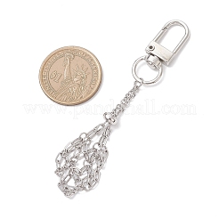Bolsa de macramé de acero inoxidable 304 con soporte para piedras vacías&nbsp;SA-CJ9A9F-P