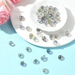 48шт 4 цвета гальванические стеклянные бусины&nbsp;GLAA-FS0001-89