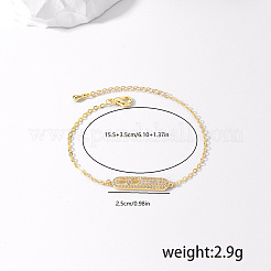 Элегантные латунные браслеты с овальными звеньями&nbsp;WT9592-1