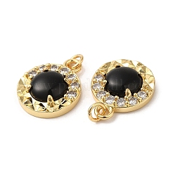 Подвески из натурального окрашенного и нагретого черного агата&nbsp;G-A034-04G