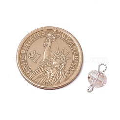 Подвески-шармы с открытыми соединительными кольцами из нержавеющей стали 304 и стеклянными бусинами&nbsp;PALLOY-JF03598-02