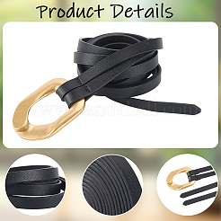 1 ceinture à nœud en cuir de vache pour femme&nbsp;AJEW-CL0003-42B