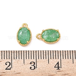 Pendentifs en laiton et zircone cubique taillée en glace pilée&nbsp;KK-D024-24D-G