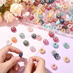 100 шт. 2 вида бусин из смоляных страз европейского дизайна&nbsp;RESI-YW0006-01