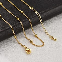 Латунные спутниковые цепочки ожерелья для женщин&nbsp;NJEW-D302-27G