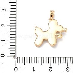 Montatura cabochon pendente con micro pavé di zirconi chiari in ottone&nbsp;KK-G556-02G