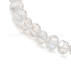 3шт 3 цвета гальванизированные стеклянные бусины эластичные браслеты&nbsp;BJEW-TA00646