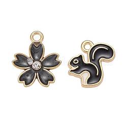 60шт 30 стиля сплава эмалевые подвески&nbsp;ENAM-LS0001-05LG