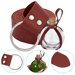 Bottiglia di pozione di sughero magia oscura di halloween con cintura in similpelle&nbsp;AJEW-WH0277-77B
